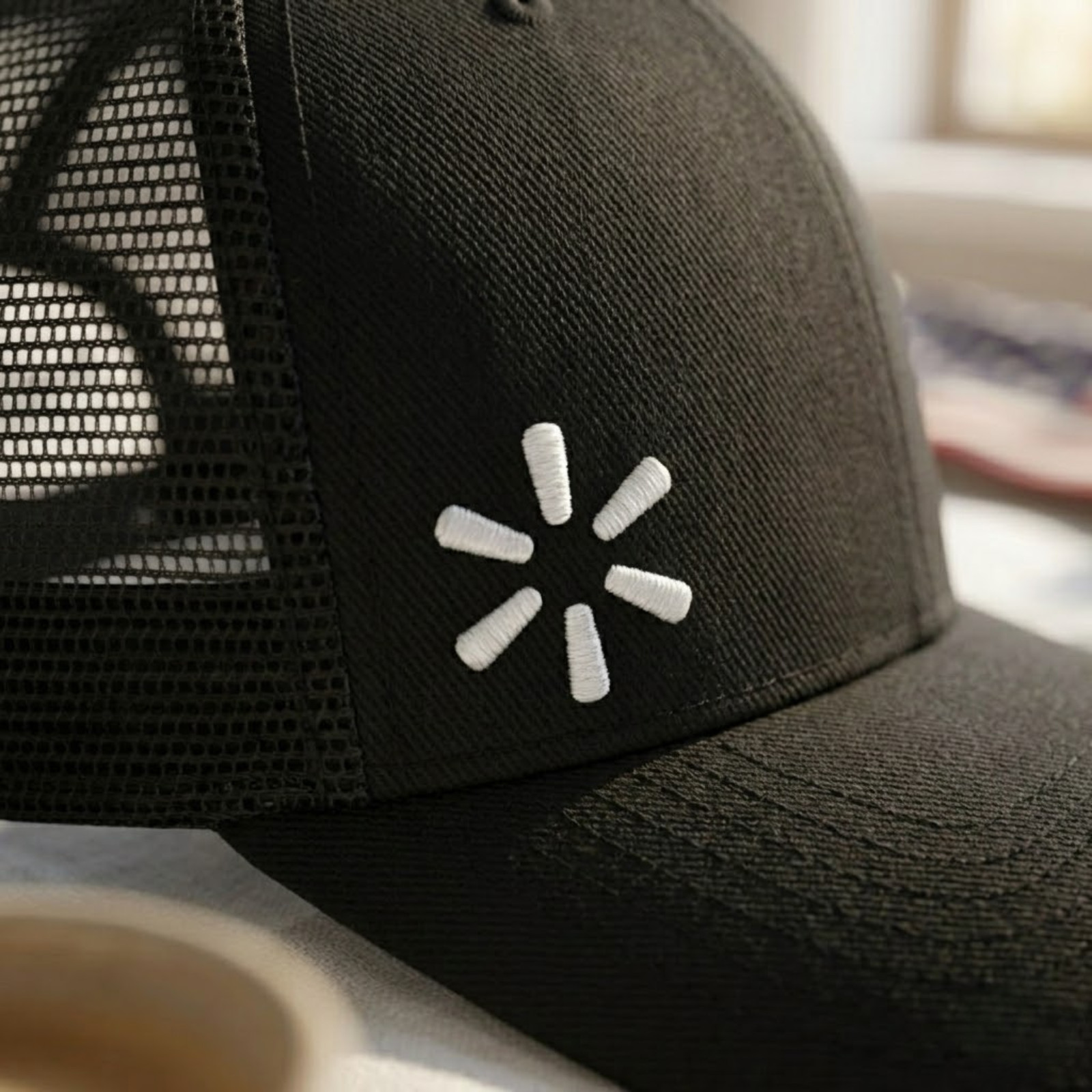 WALMART LOGO Embroidered Trucker Hat Mesh Back Black Cap
