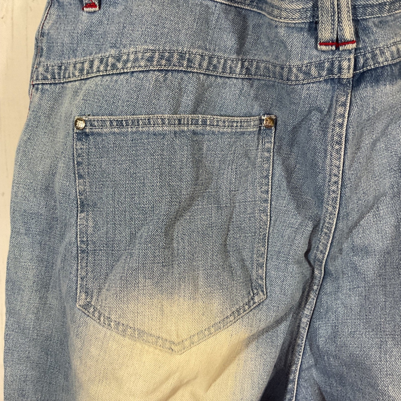 Tupac Makaveli Jeans 42×34 Baggy Denim Fade Graphic Hip Hop Y2K Grunge Rap 90s