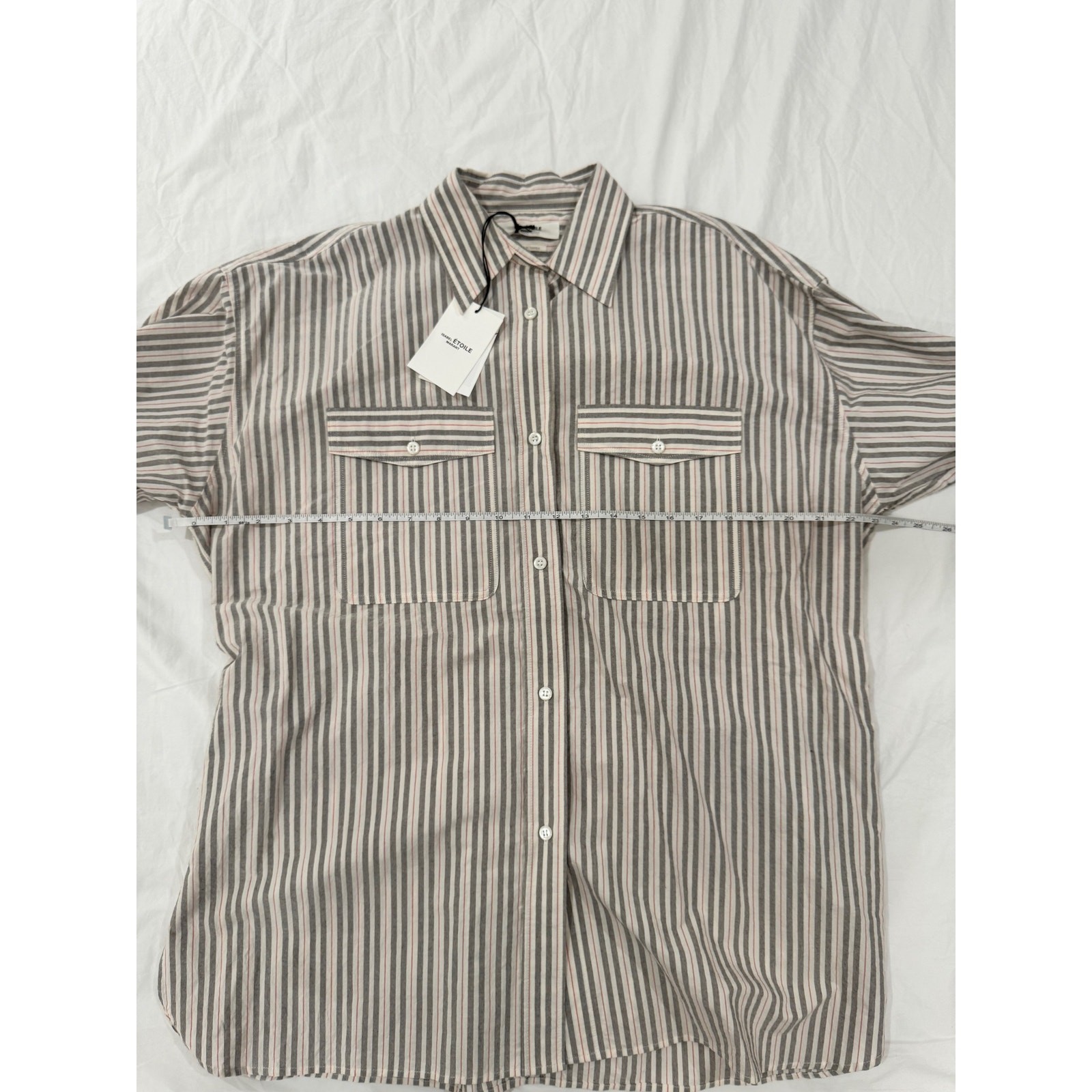 Isabel Marant Ajady Striped Button Down Shirt Women’s FR 36 Cotton French NWT