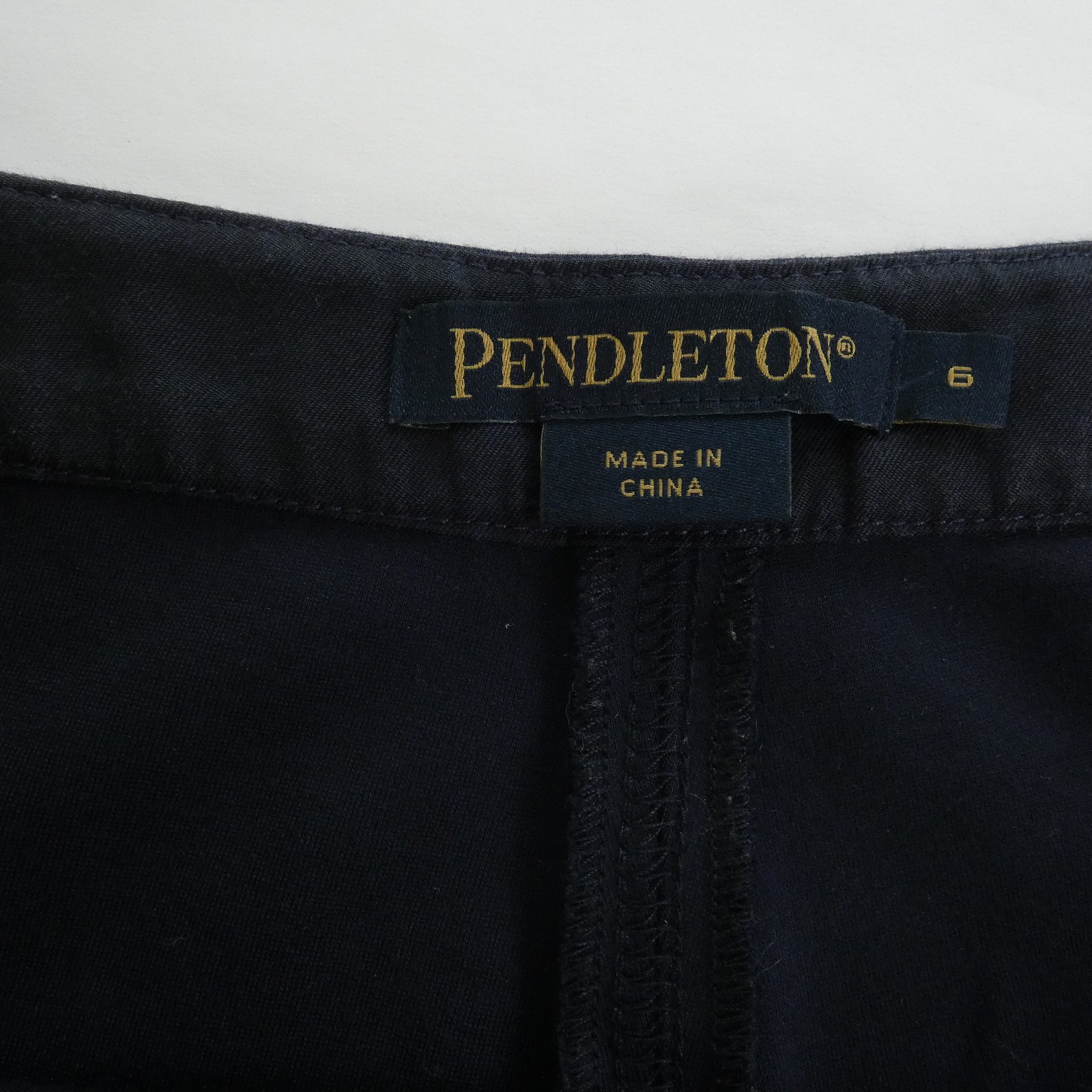 Pendleton Pants Womens 6 Navy Blue Stretch Side Zip Minimalist Ankle Skinny