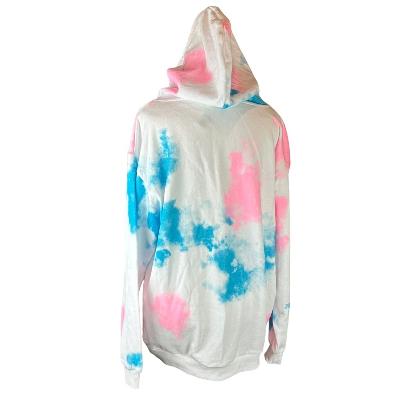 Spongebob Squarepants Tie Dye Hoodie Nickelodeon Size Medium Pink Blue White
