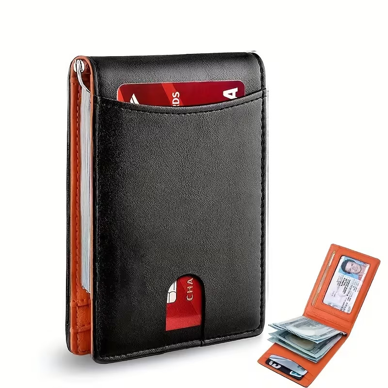 RFID, Blocking Slim Bifold Wallet for Men, Minimalist Credit Card Holder
