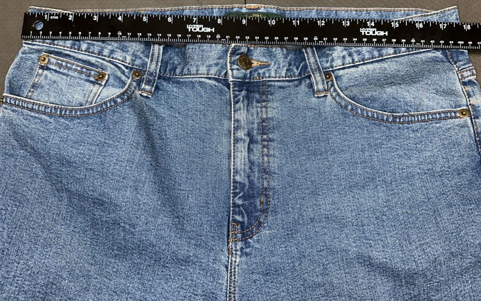 LAUREN RALPH LAUREN KELLY RELAXED JEANS STRETCH MID-RISE WOMENS 14/27L *HEMMED