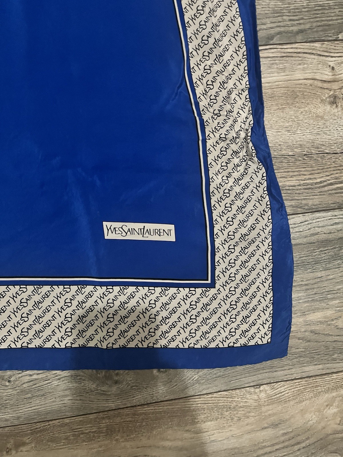 Vintage 100% Silk Yves Saint Laurent Scarf (35 in x 34 in)