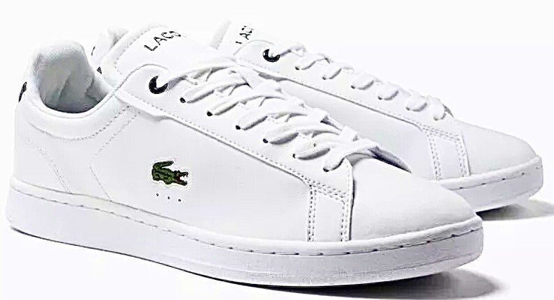 🐊LACOSTE Carnaby Pro BL23 1 SMA Men’s 9-1/2 Sneaker White Leather 745SMA0110042