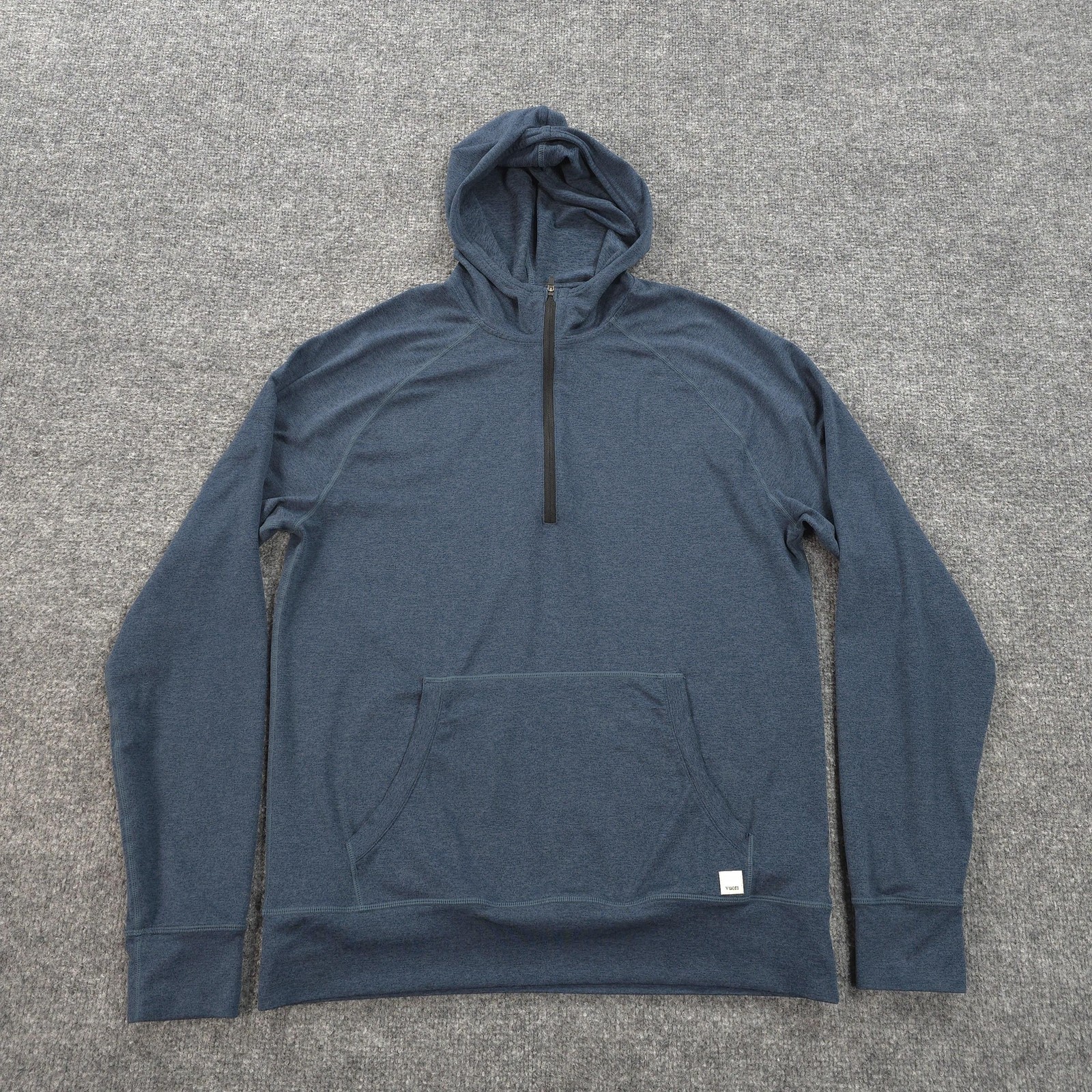 Vuori Hoodie Mens Medium Blue Ponto Performance 1/2 Zip Pullover Gym Run V244