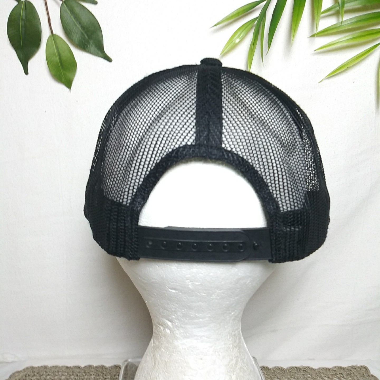 Decky Snapback Hat Patriot Paramotor Mesh Back Black Flat Bill