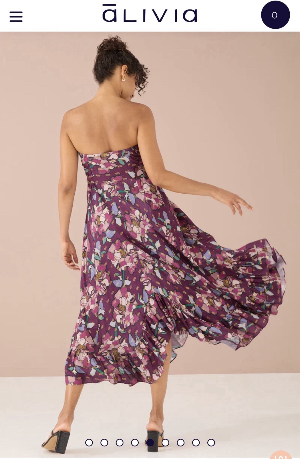 Alivia The Dalia Skirt Dress in cranberry stained glass floral size Medium