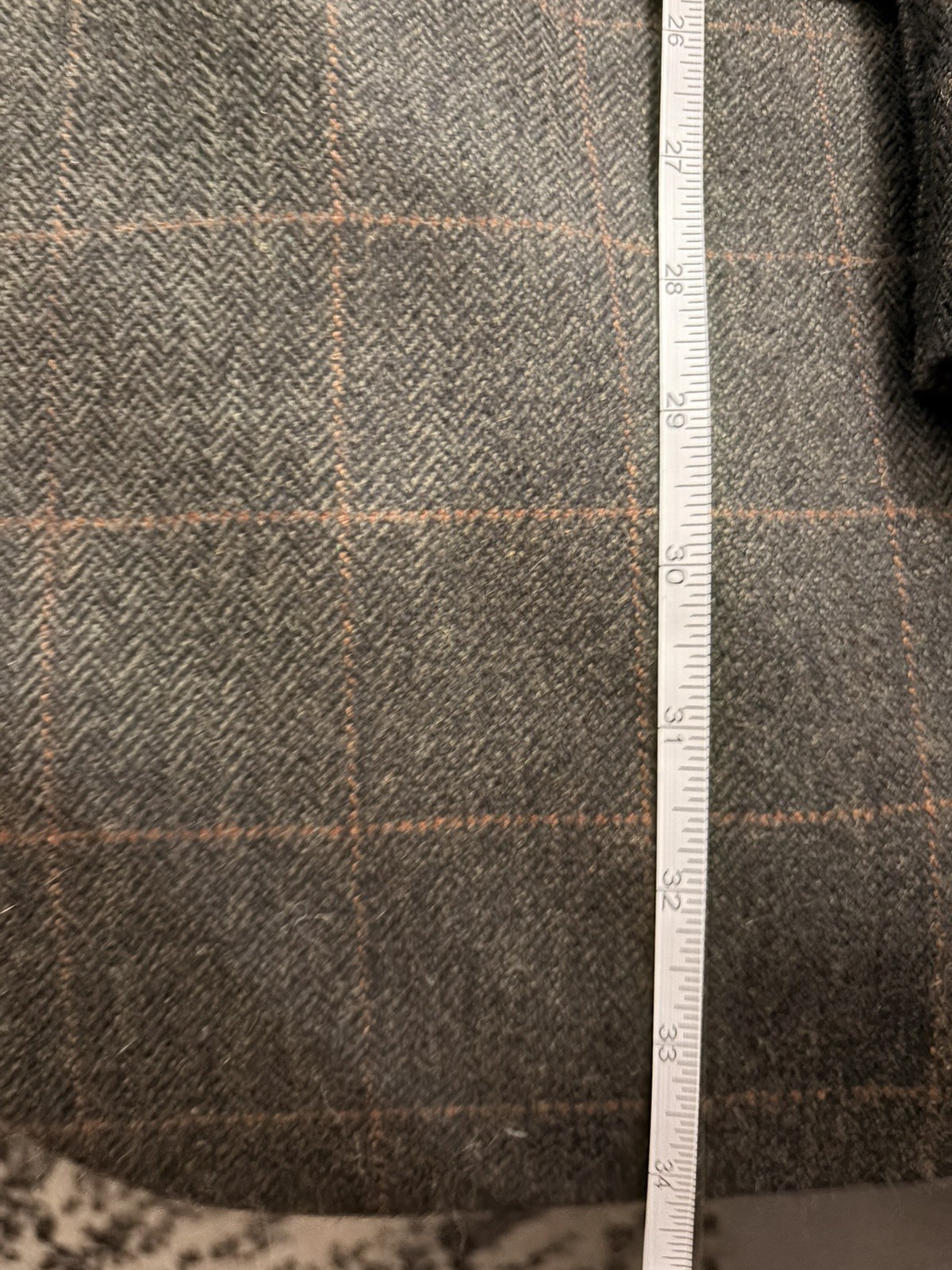 Brooks Brothers 346 Mens Blazer 44L | Dark Grey Plaid Accent | 100% Lambswool