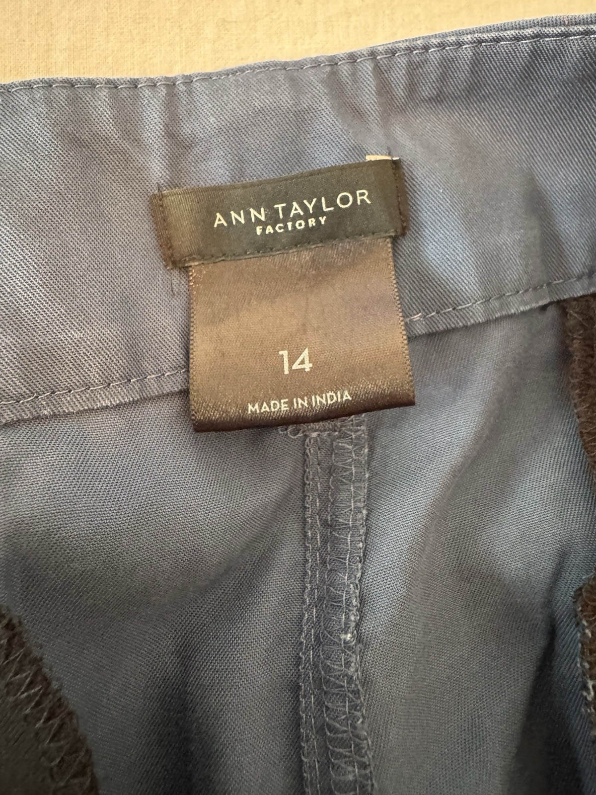 Ann Taylor Factory Womens Lightweight Blue Pants Size 14