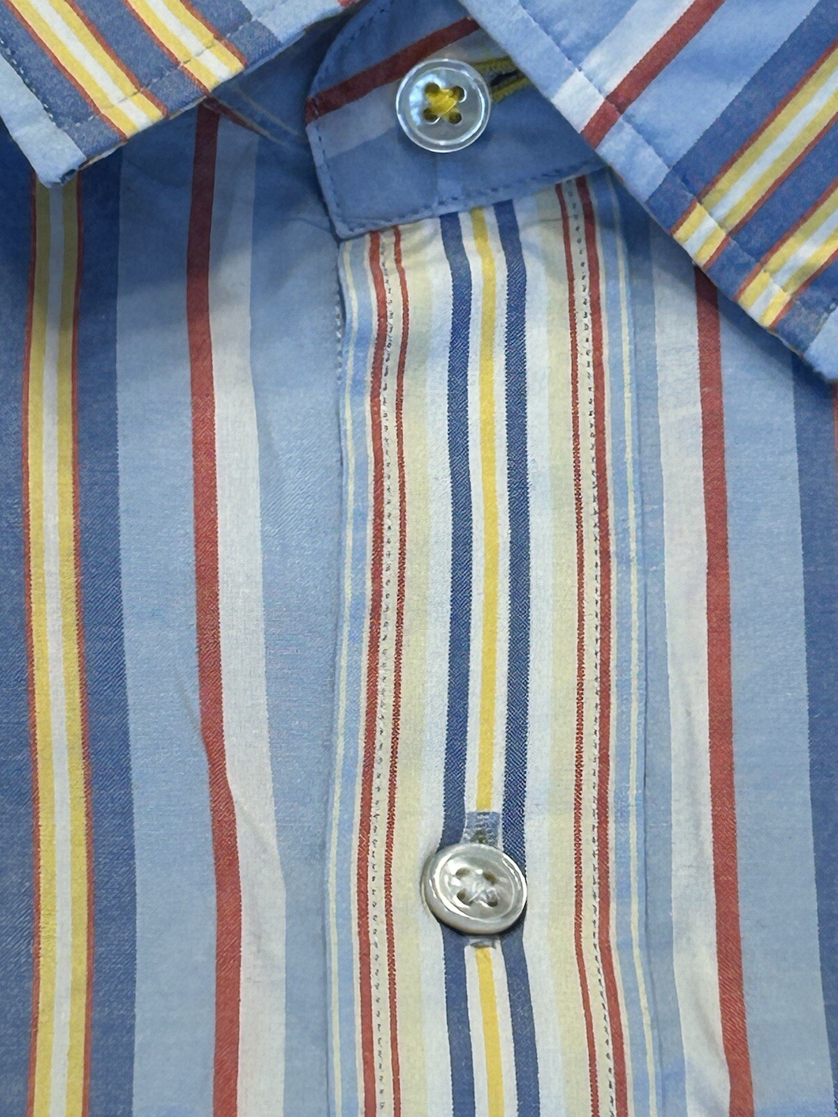 NWT $148 J. McLaughlin Men’s Gramercy Modern Stripe Button Down Size Medium