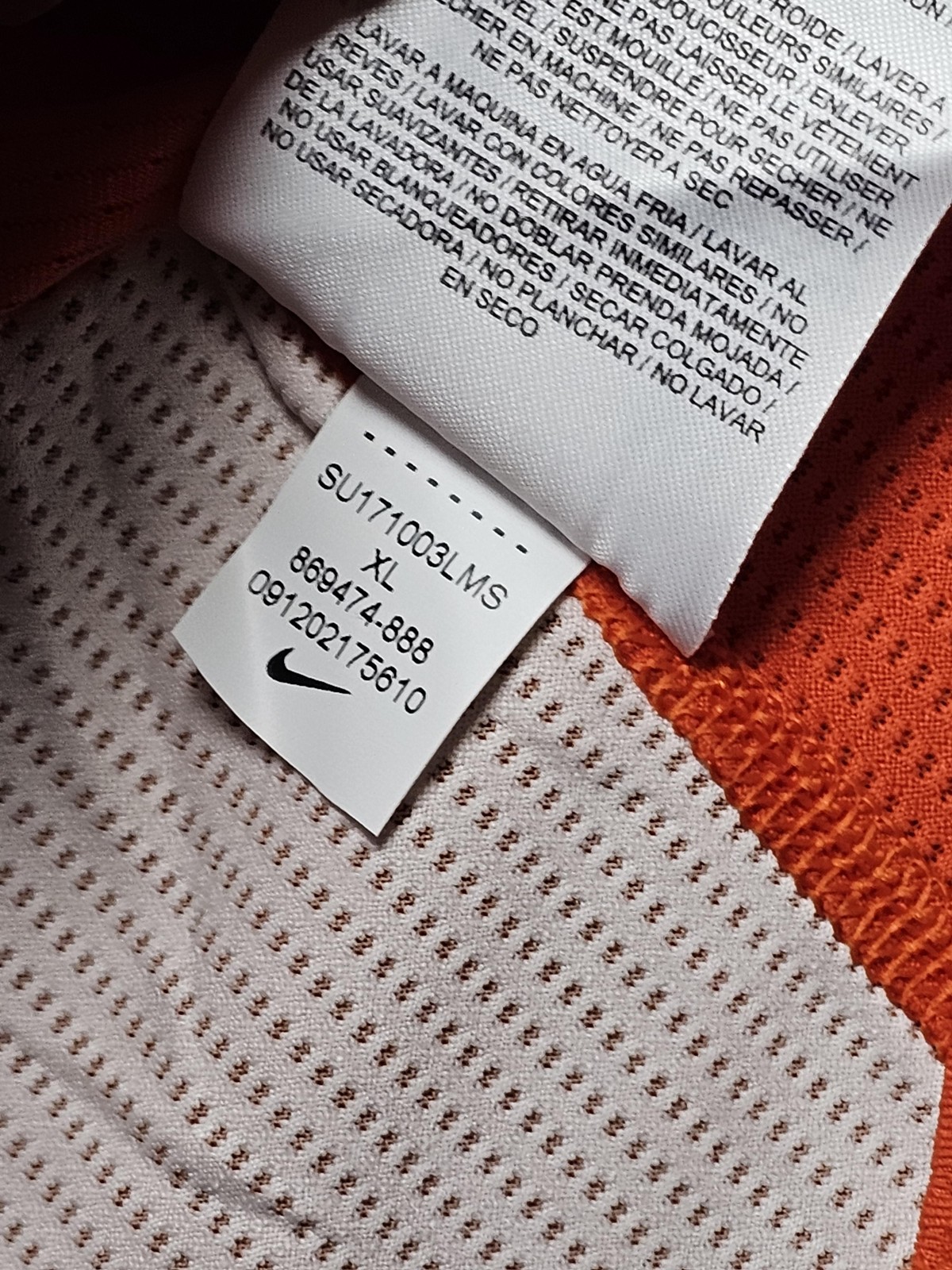 Nike Pro Hypercool Shirt Mens XL Orange Compression Sleeveless Training Top