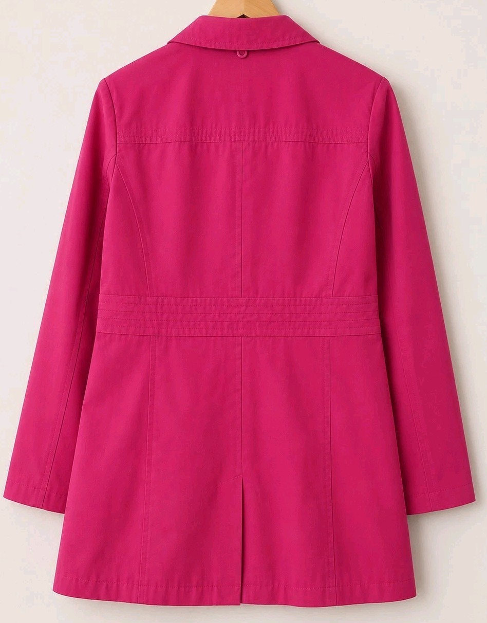 Relativity Trench Coat Women’s M Raspberry Pink Lined Spring Jacket Rain Coat