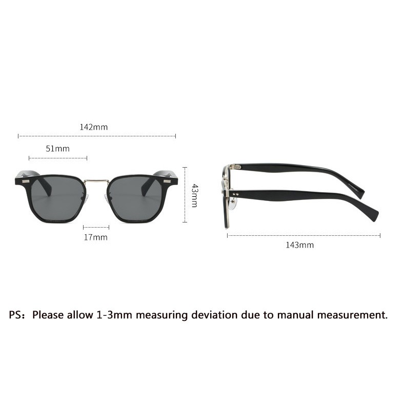 Square 142MM Width Sunglasses Men Fashion Outdoor Driving Shade Glasses UV400