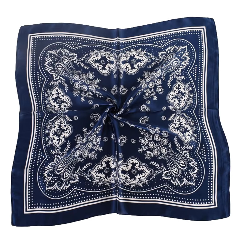 Square Satin Scarf Silk Feel Neckerchief Head Neck Wrap Paisley Bandanna 27″x27″