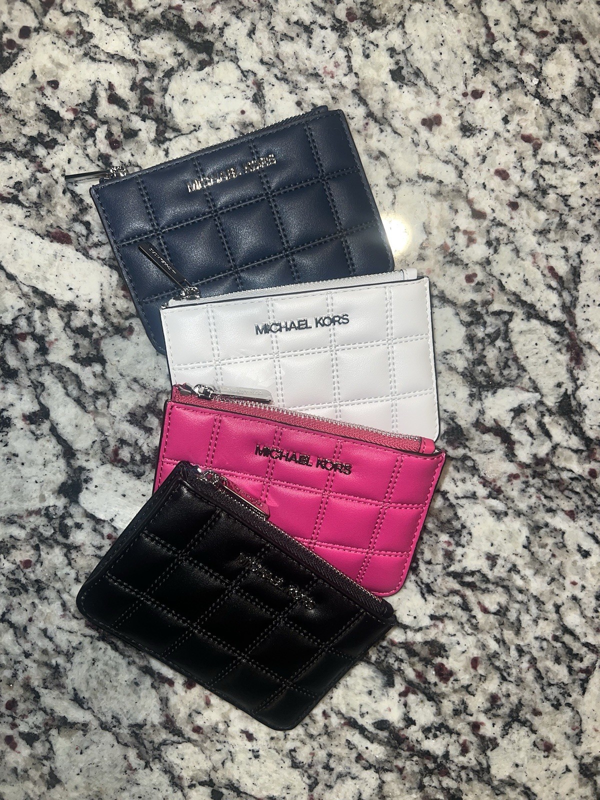 Michael Kors Jet Set Travel Small Coin Pouch Card Holder with Keychain Variation