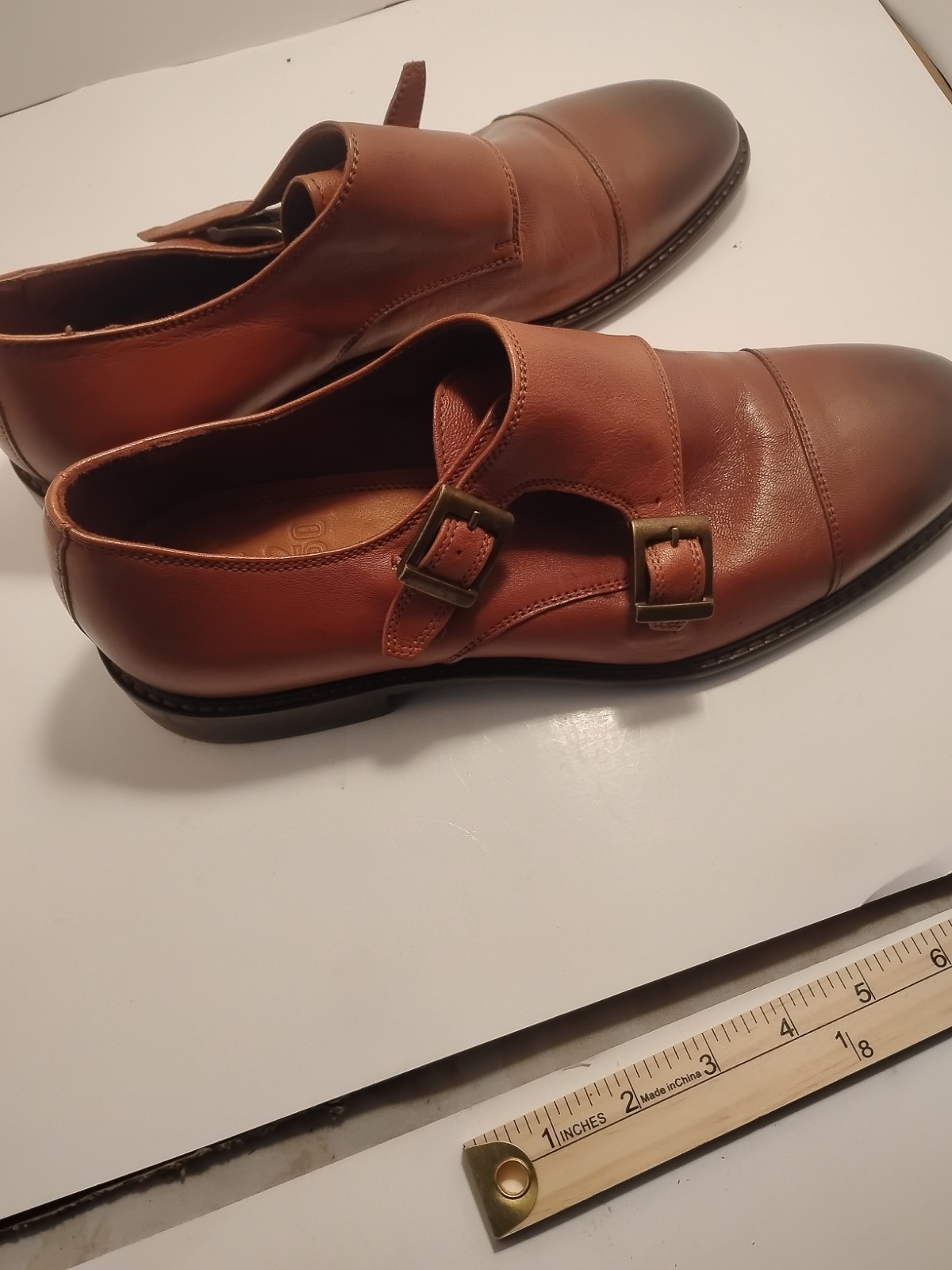 Vintage J&M Est. 1850 Johnston & Murray Maddox Tan Italian Calfskin Double…