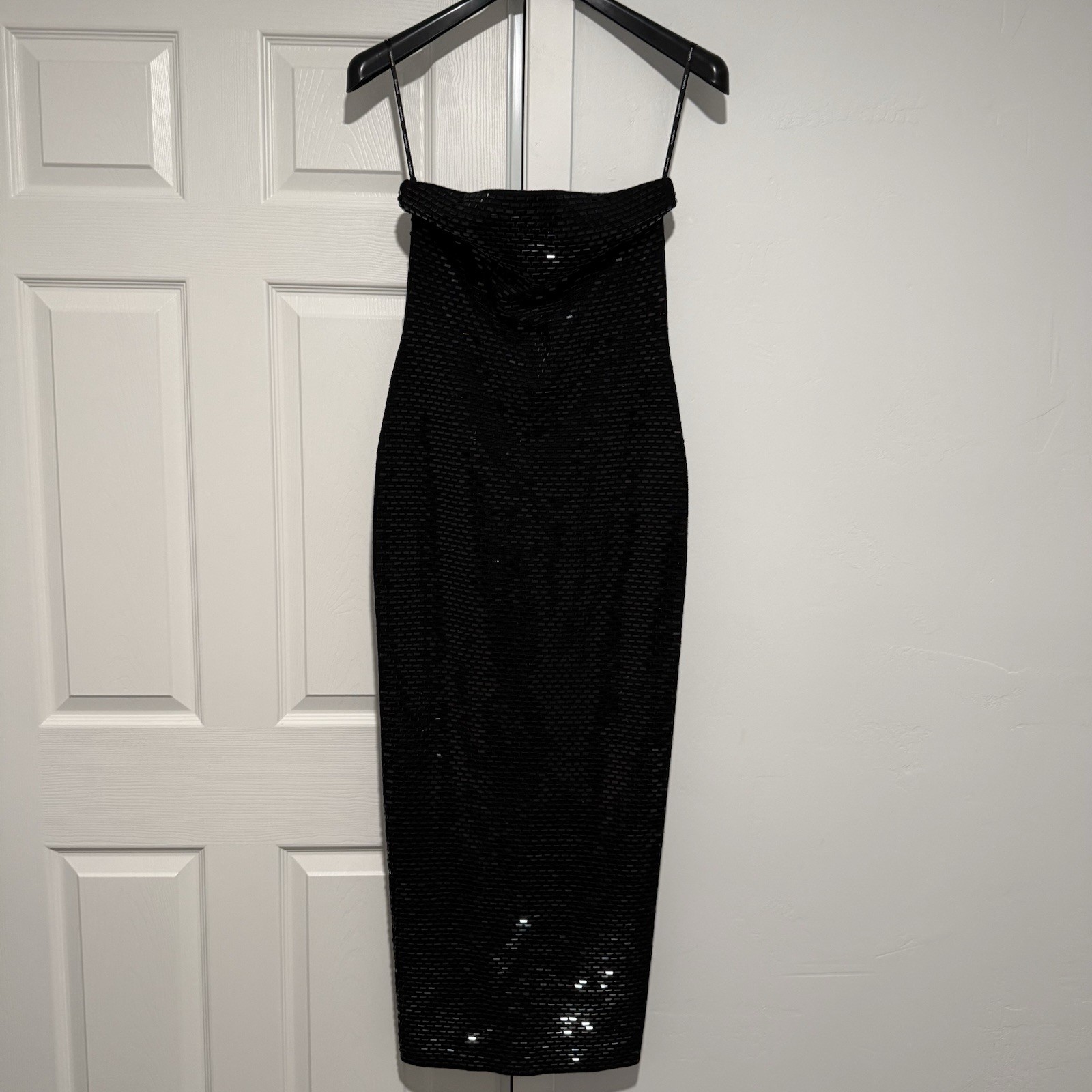 NWT Retrofete Women’s Black Karrah Embellished Knit Evening Dress size L
