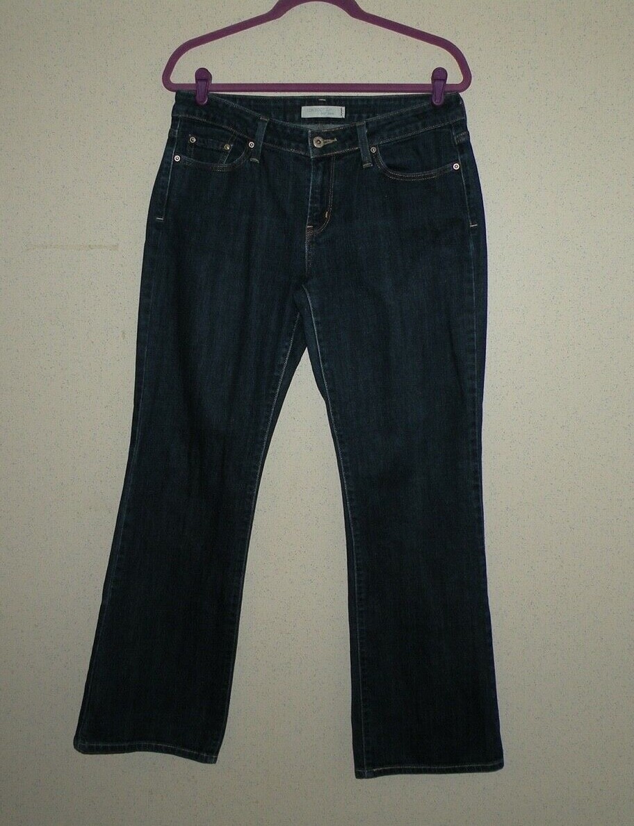 Levi’s low boot cut 545 jeans 10 M flare leg blue stretch 99% cotton 1% spandex