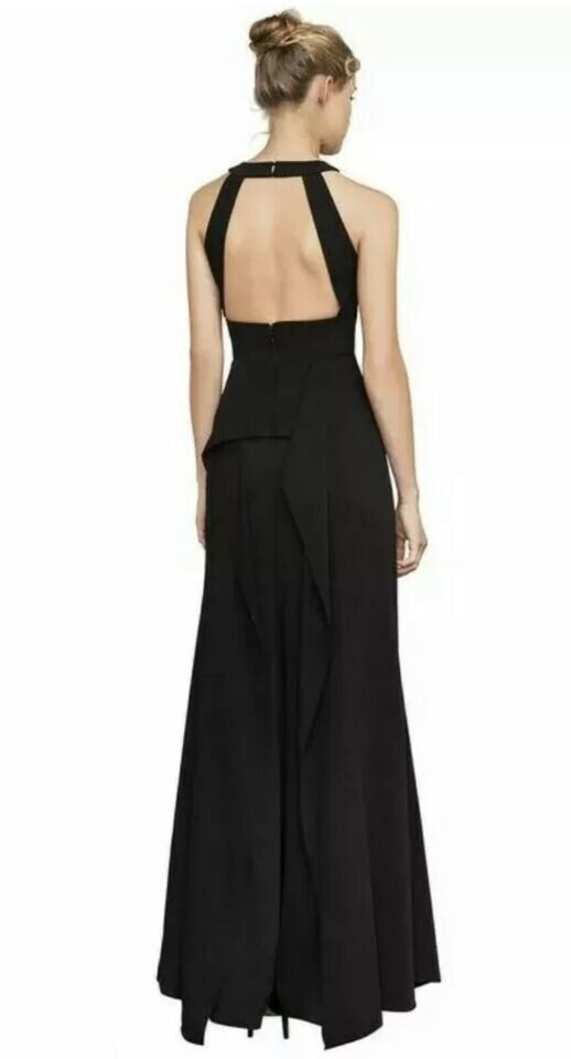 NWT BCBG MAXAZRIA SIZE 4 BRYLEIGH CRISSCROSS HALTER GOWN MAXI DRESS $368