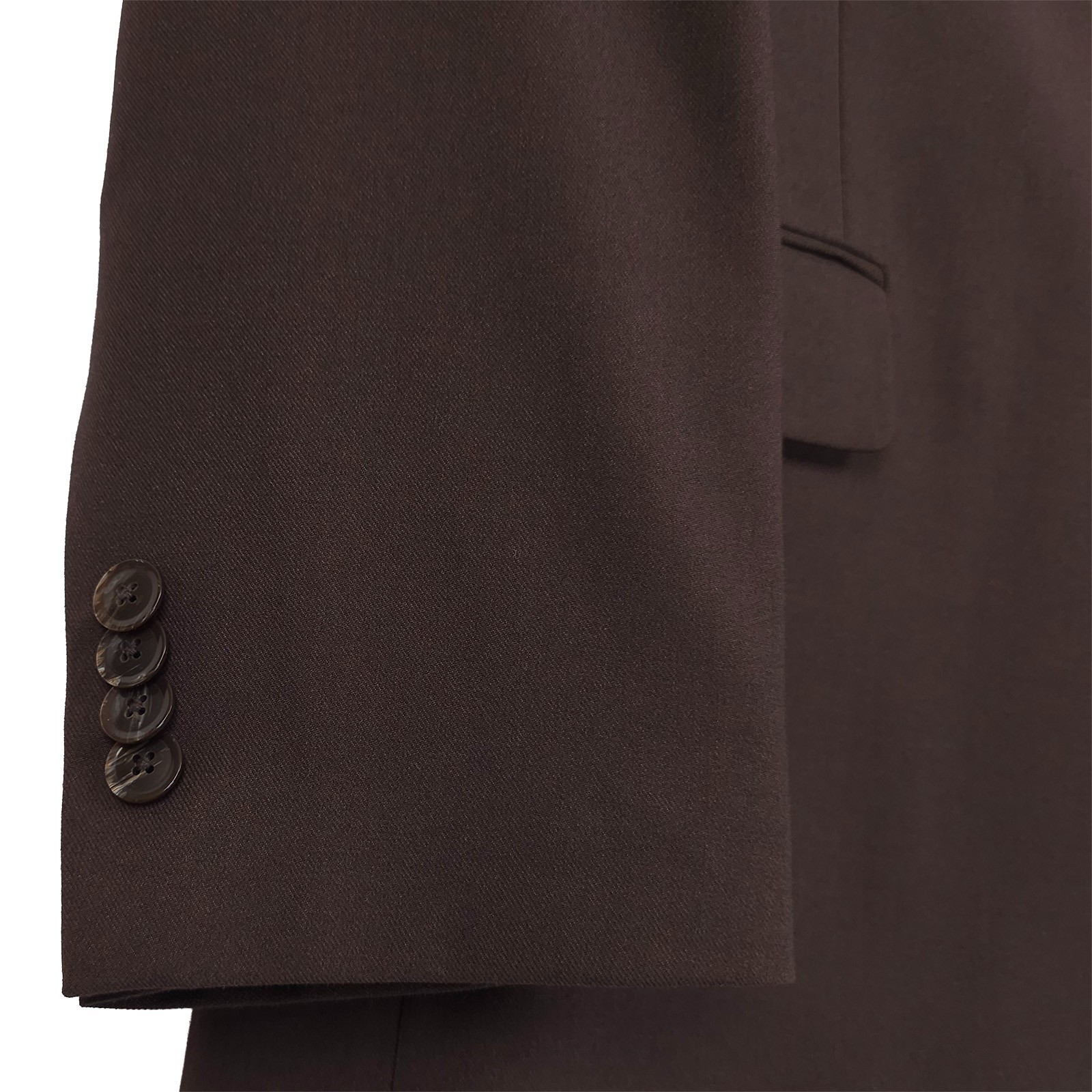 Nautica Mens Modern Fit 2 Piece Suit 38R 32W Brown Solid Stretch NWT