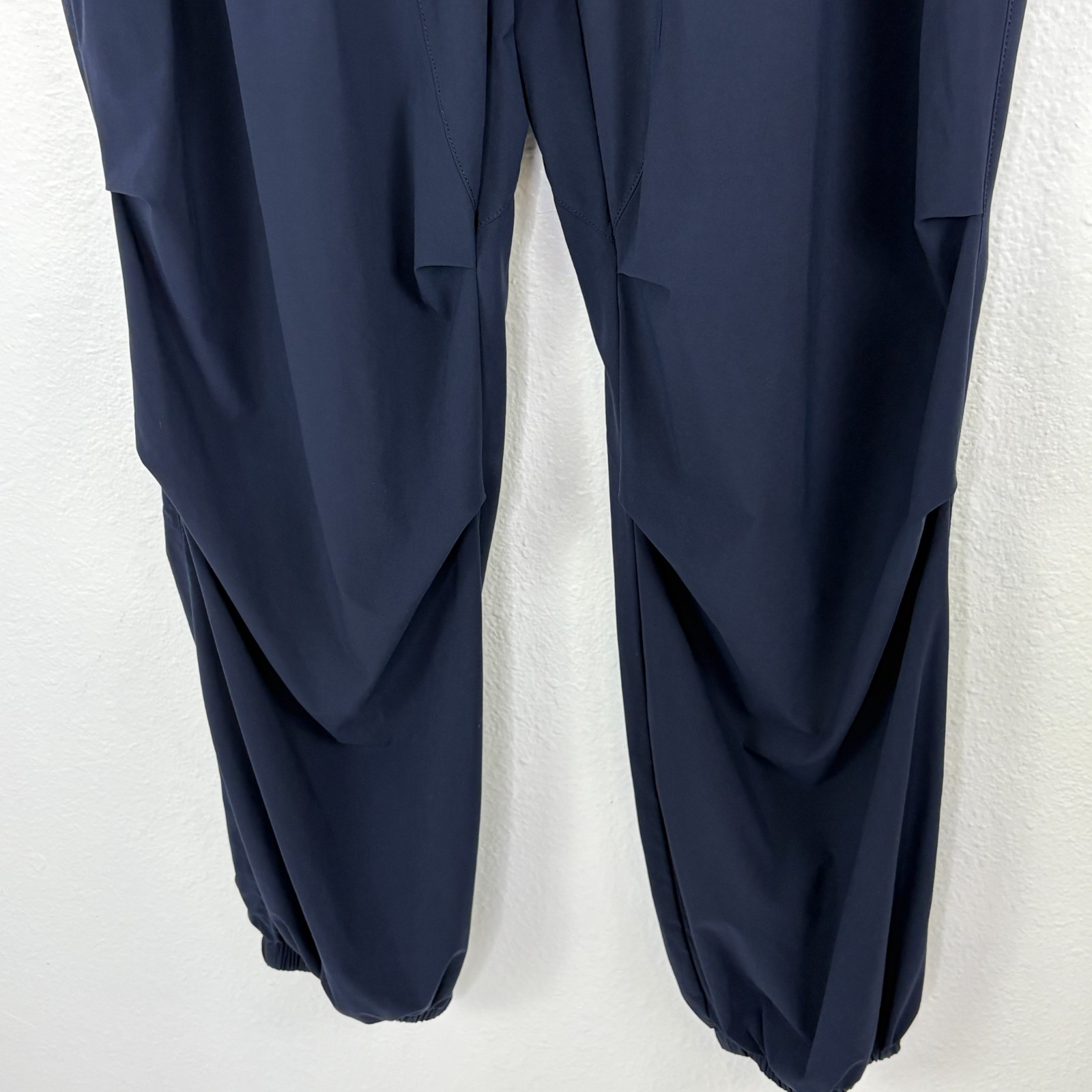 Paskho Serene Ultra Comfortable Jogger Pants Size L Tie Waist Baggy Fit Blue