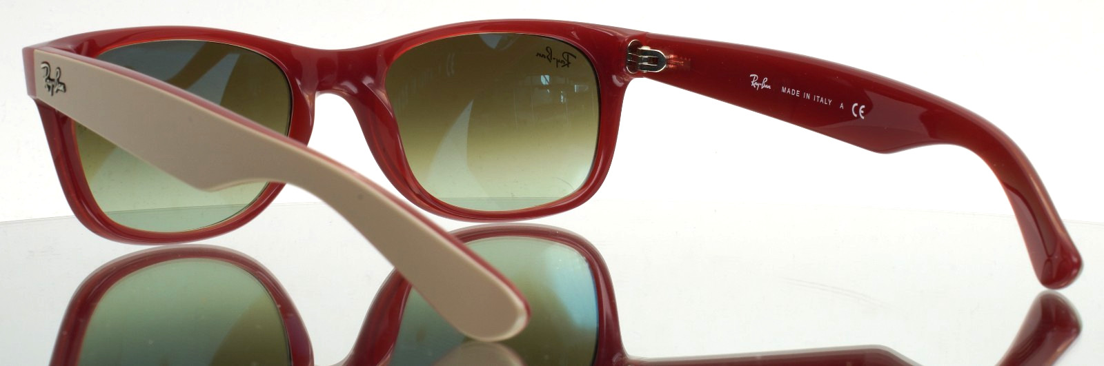 RAY BAN RB2132 New Wayfarer 6307/A6 Beige Mens Sunglasses 52-18-145 B:38