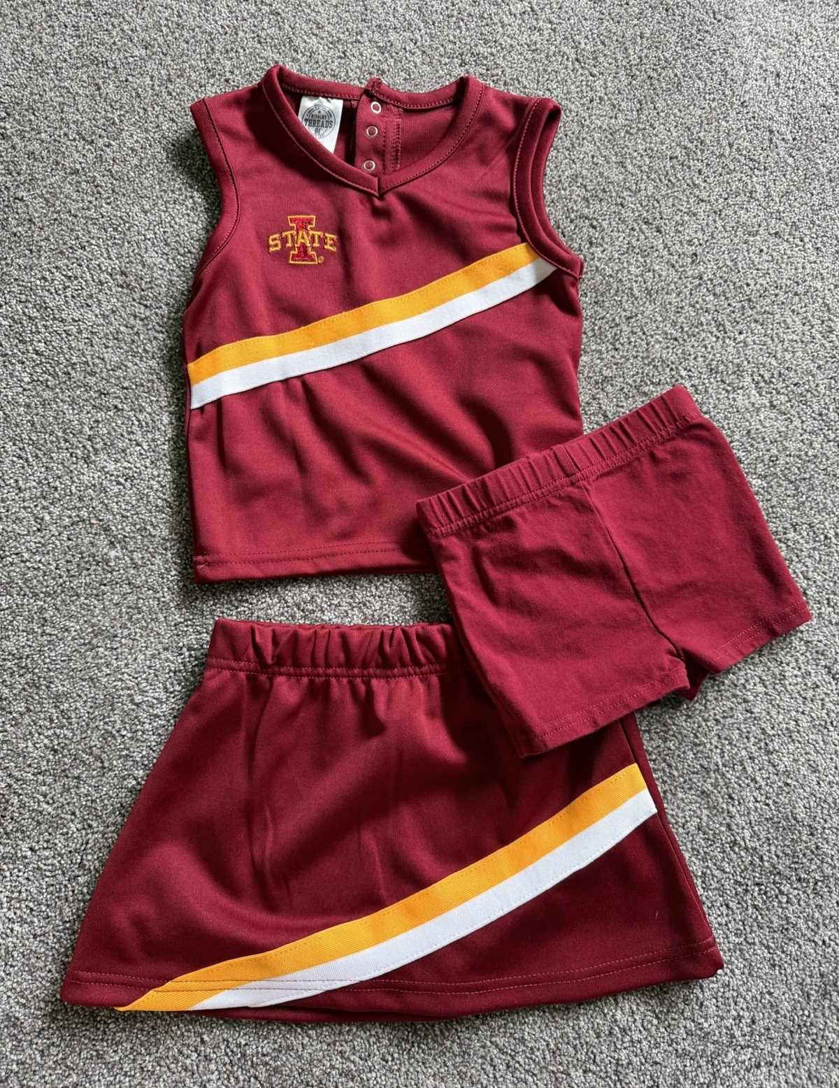 Rivalry Threads Iowa State 91 Girls 24M 3pc Cheerleading Skirt Set