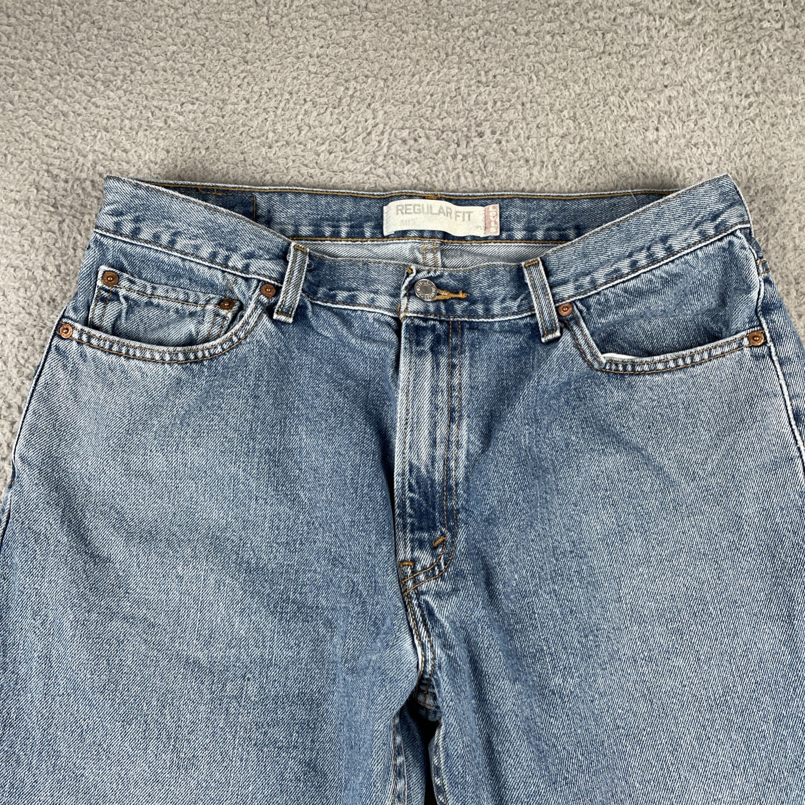 Vtg Levi’s 505 Denim Jeans Stone Washed Blue 36×29 Measures 35×28 EUC Y2K