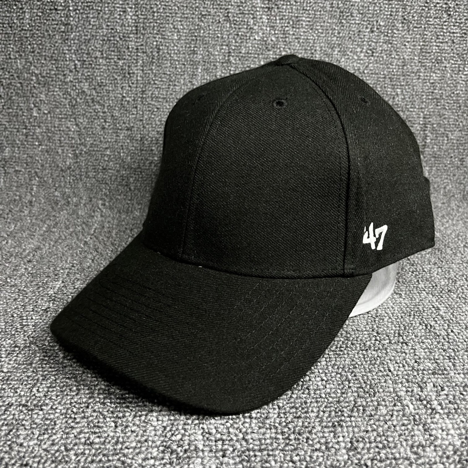 ’47 Brand Blank Dad Hat Strapback Black Curved Brim Cap Unknown