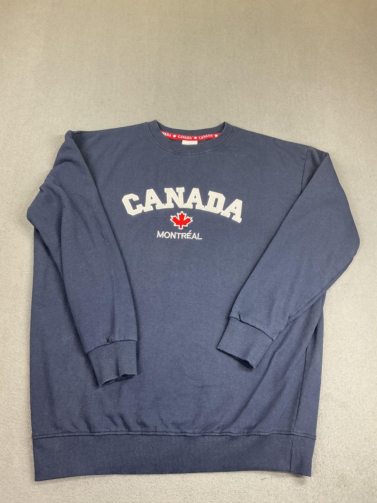 Goldstar Canada Montreal Sweatshirt Mens Small Navy Blue Fleece Graphic Pullover