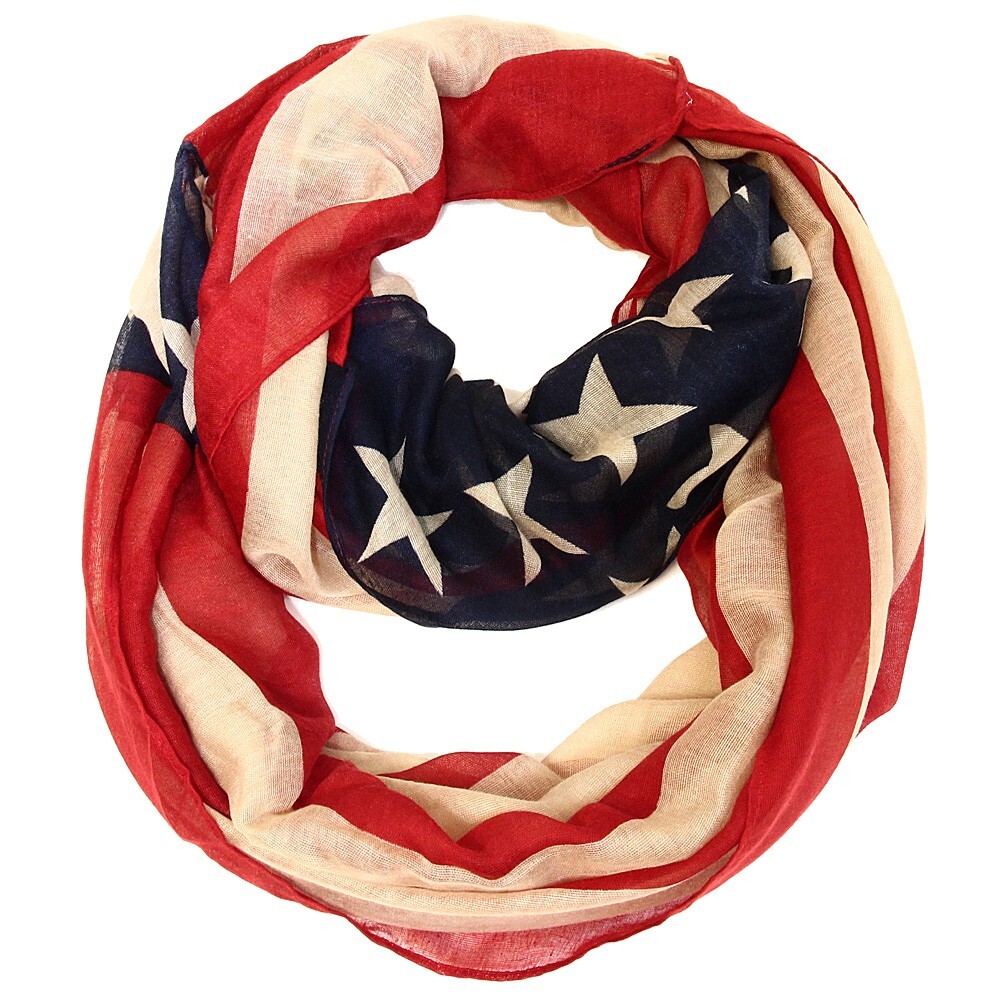 Large USA American Flag Scarf Beach Wrap Soft Lightweight 72″ X 36″