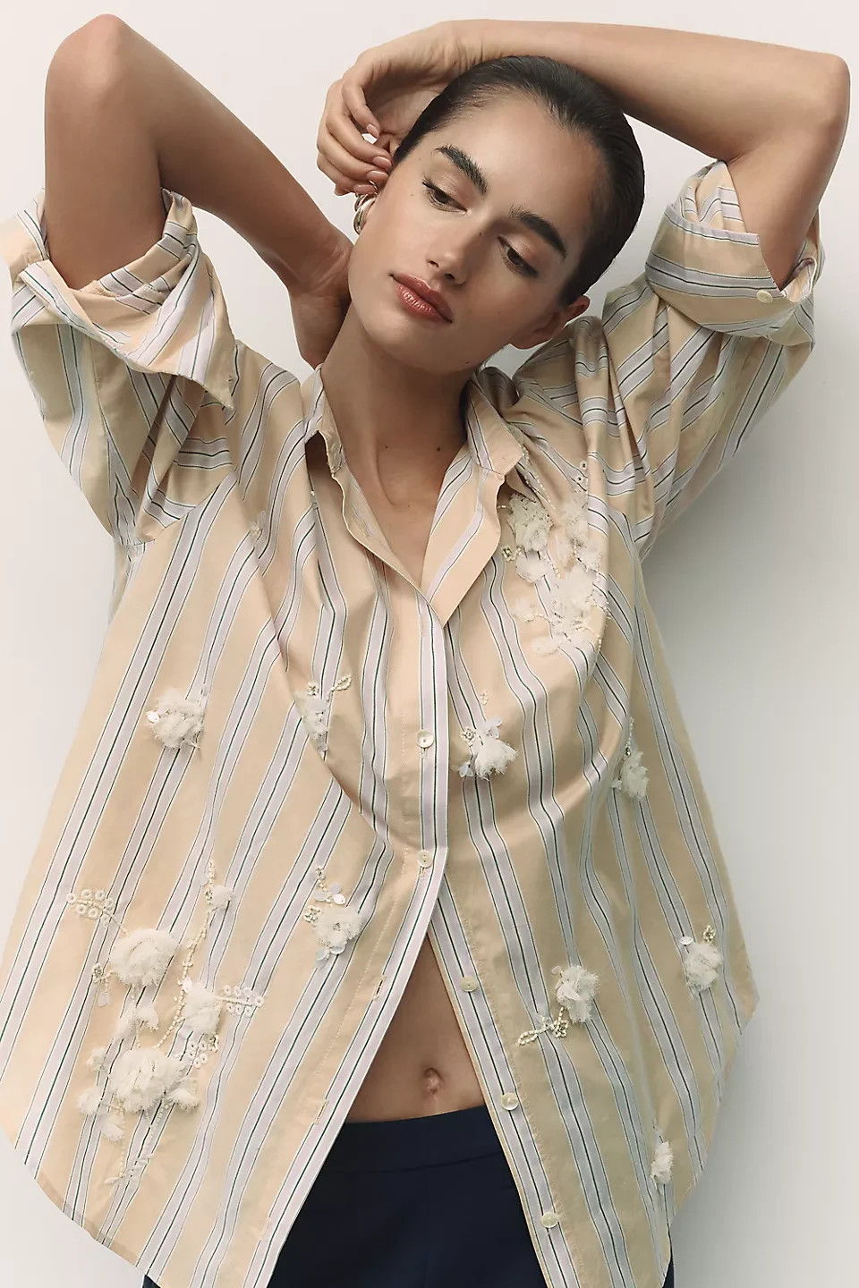 Anthropologie – Novelty Shrunken Bennet Buttondown Shirt by Maeve