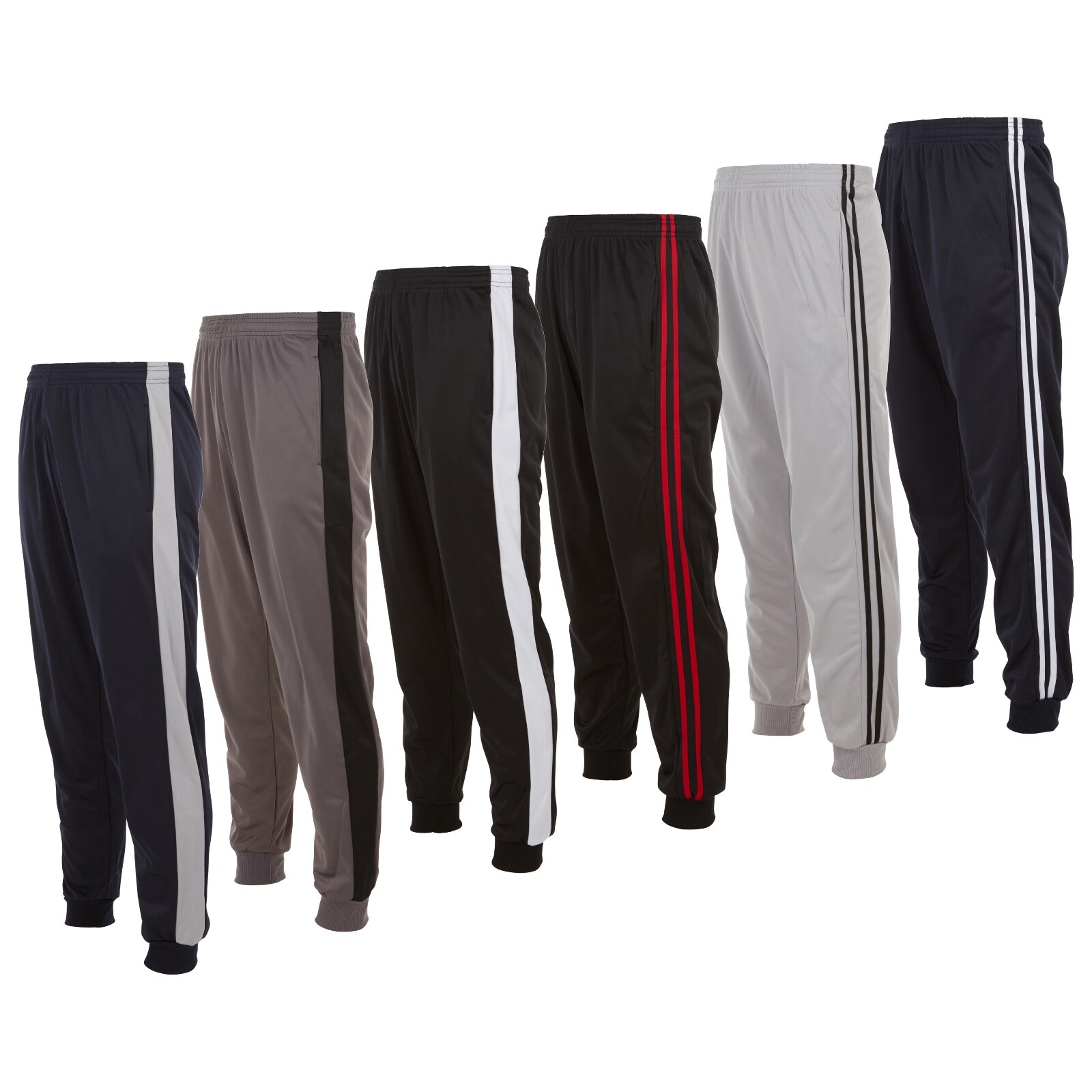 3 Pack Men Slim Fit Fleece Lined Casual Jogger Track Pants Sweatpants Gym Active