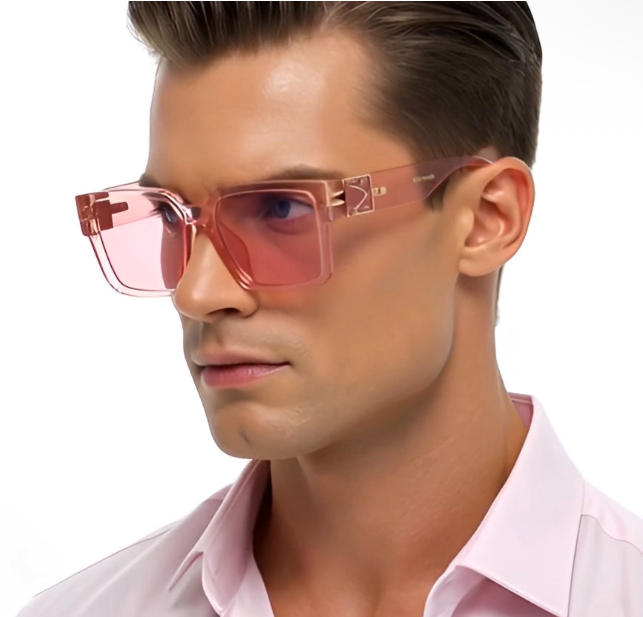 MEN OVERSIZED THICK SHADES SQUARE SUNGLASSES RETRO DESIGNER FASHION CLASSY 2023
