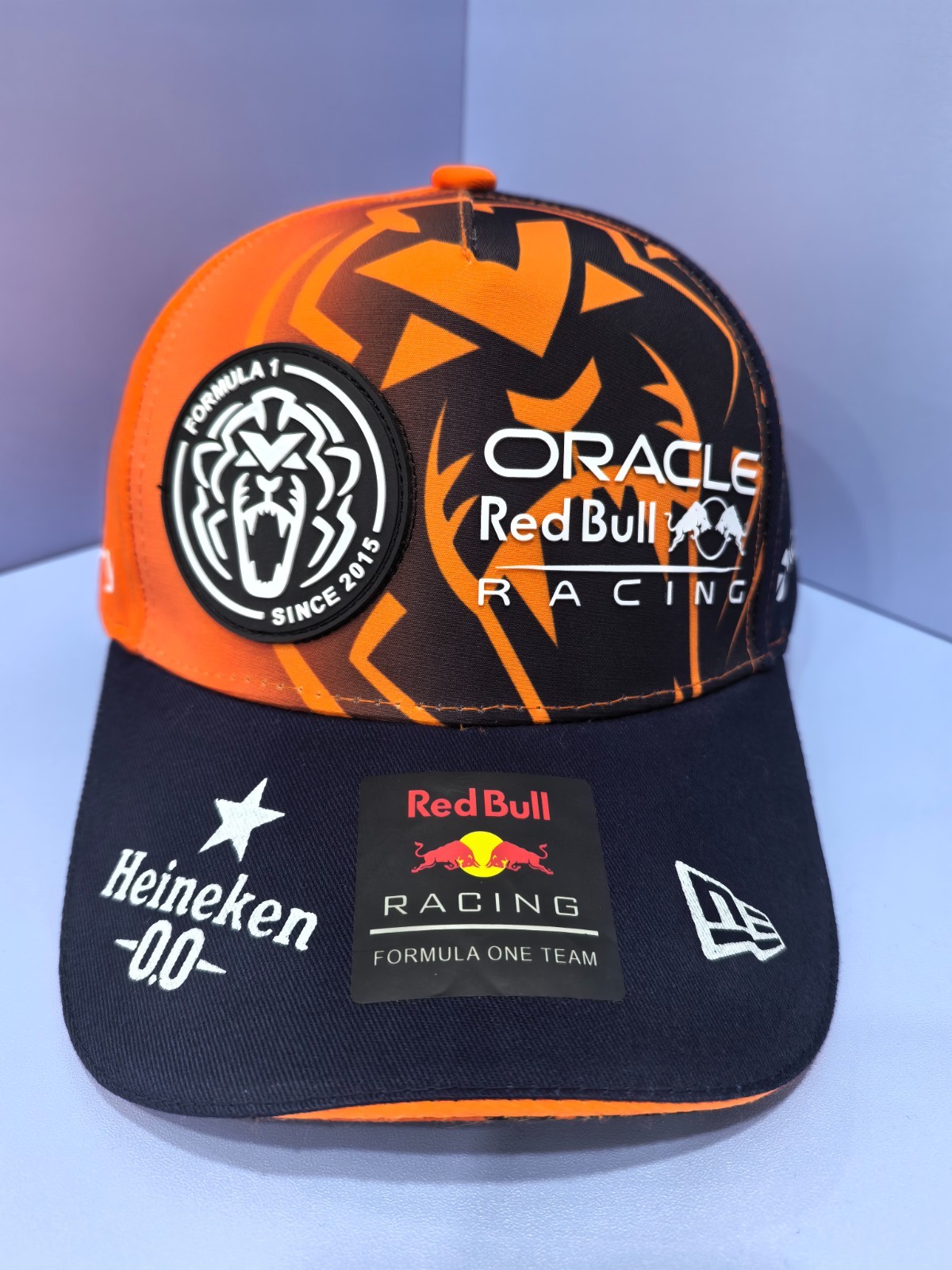 Red Bull F1 Max Verstappen Lion Logo Orange & Navy Blue Baseball Cap