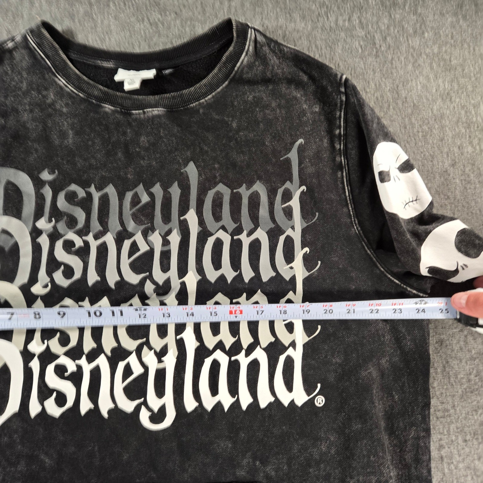 Disneyland Nightmare Before Christmas Acid Wash Sweatshirt XL Jack Skellington