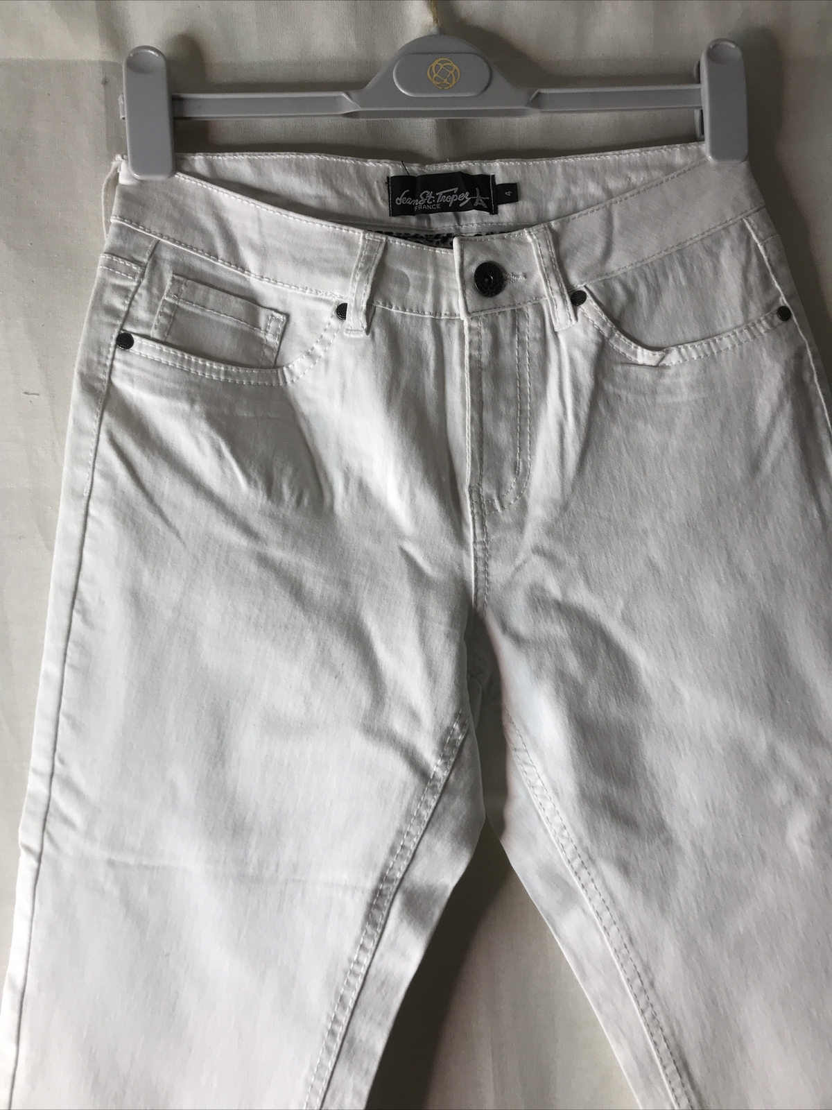 Dean St. Troper France Women’s Capris, White Cotton Blend Pants Varies Sizes New