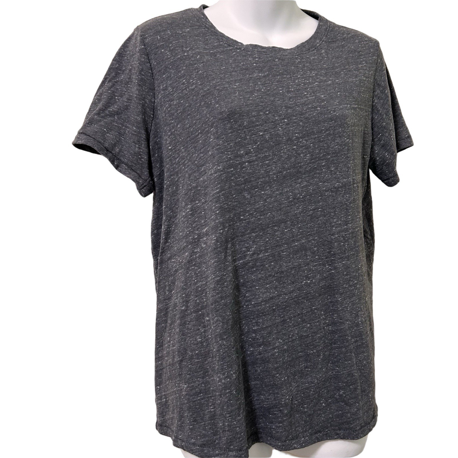 Sonoma Goods For Life Everyday Tee Womens Heathered Gray Short Sleeve Shirt SZ L