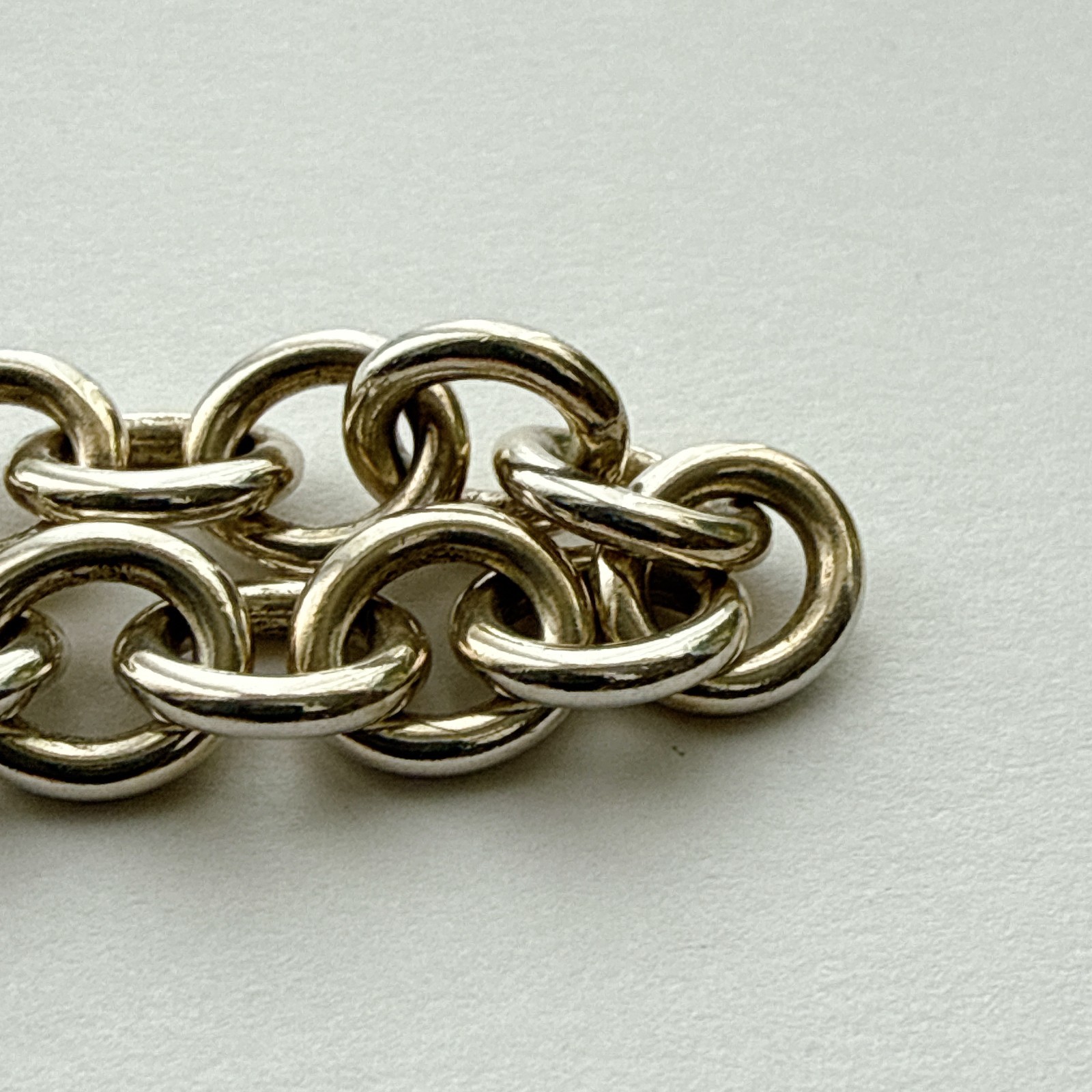 Tiffany & Co. Return To Tiffany Round Tag Sterling Silver 925 Bracelet 18cm