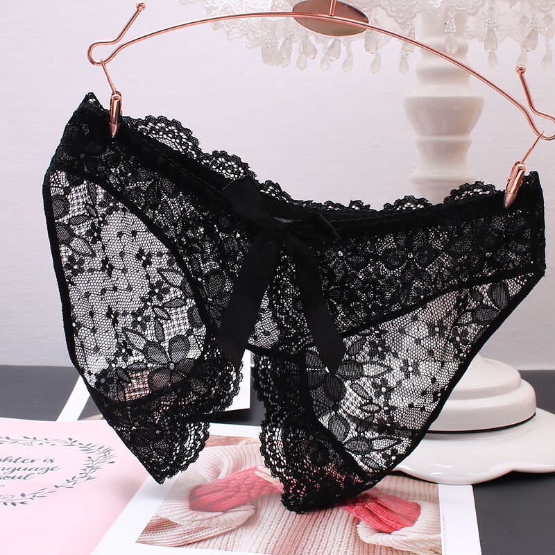 Sex Women LaceCrotchles Thong G-string Panties Lingerie Underwear T-back Brief