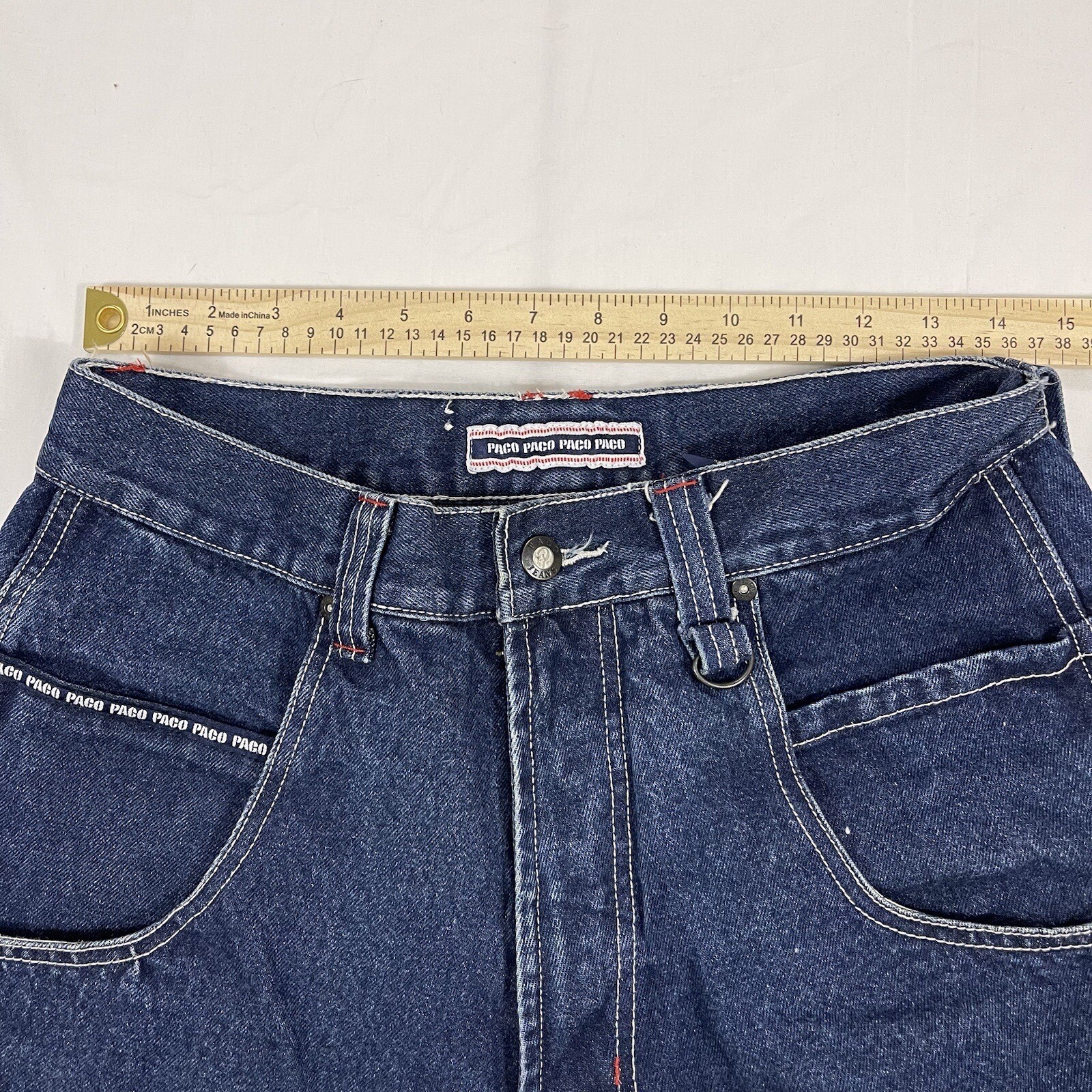 Vintage 32×32 PACO Denim Jeans Baggy Wide Punk Grunge Skater 90s Y2K Hip Hop