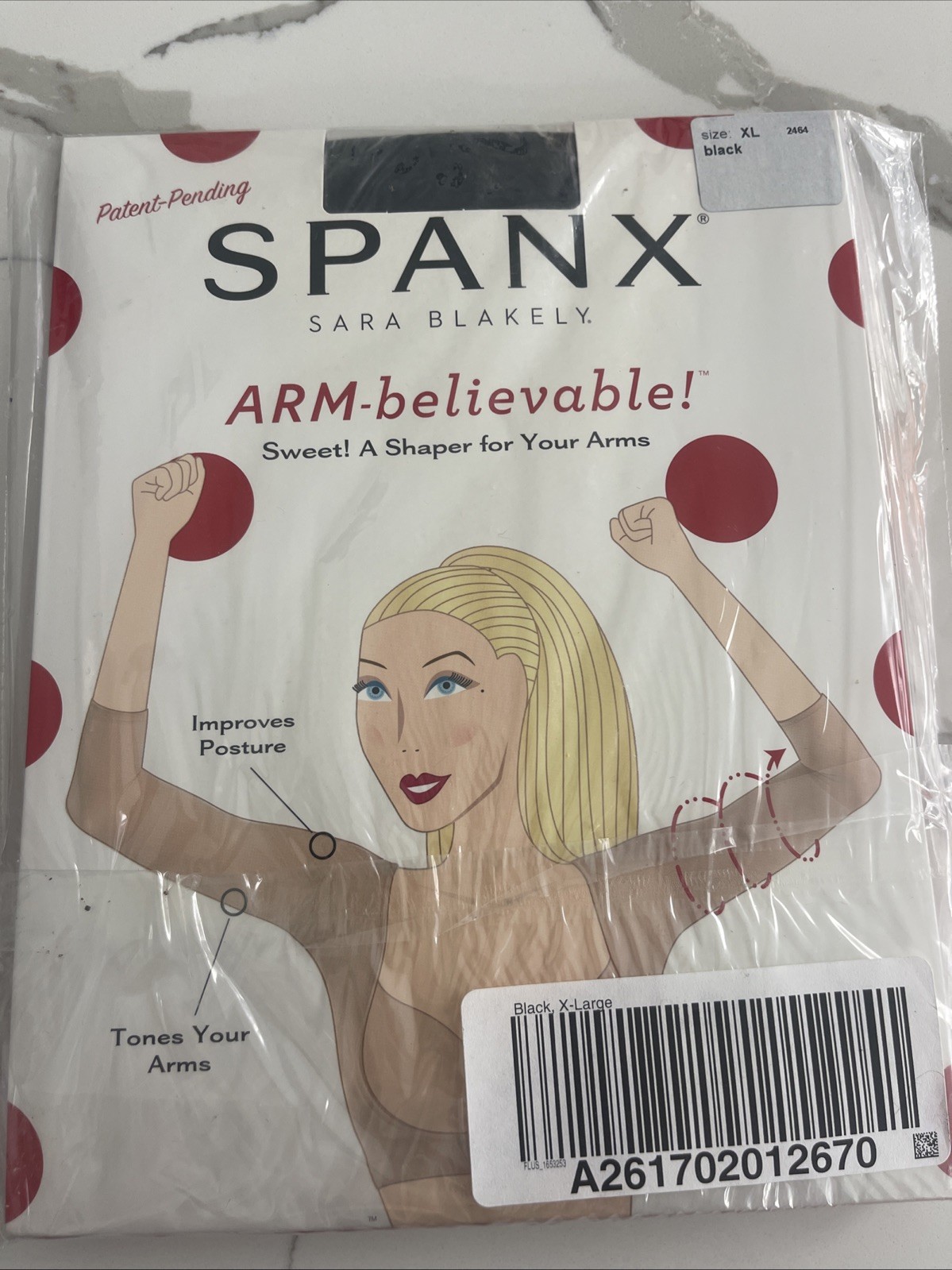 NWT Spanx Arm Tights- Arm Believable Shaper For Your Arms & Back XL Black