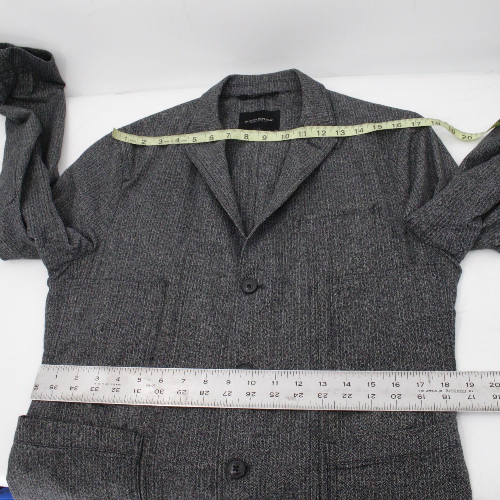 Banana Republic sport coat mens 40R modern slim fit worker jacket herringbone