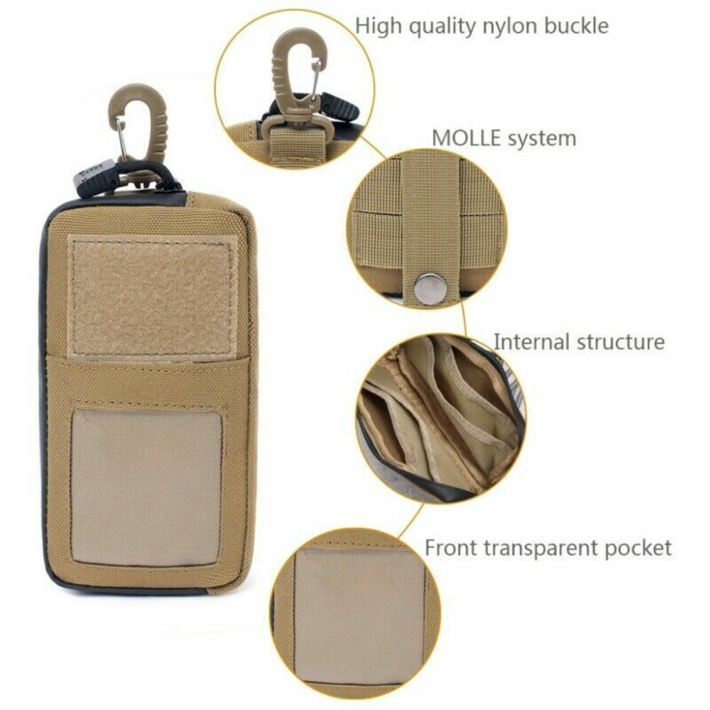 Tactical EDC Wallet Small Waist Pack Coin Card Bag Mens Pocket Money Molle Pouch