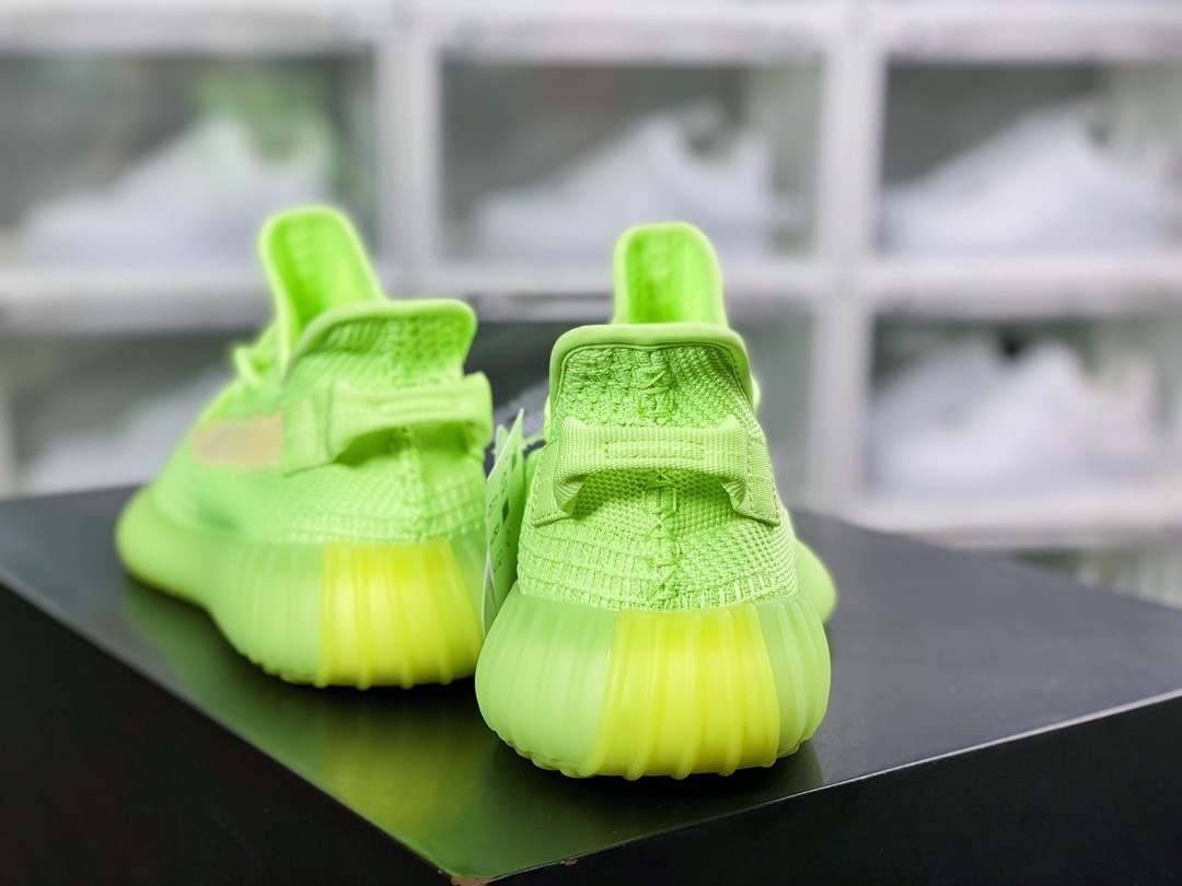 Adidas Yeezy Boost 350 V2 Glow in the Dark GID Neon Green Men’s Women’s Sneakers