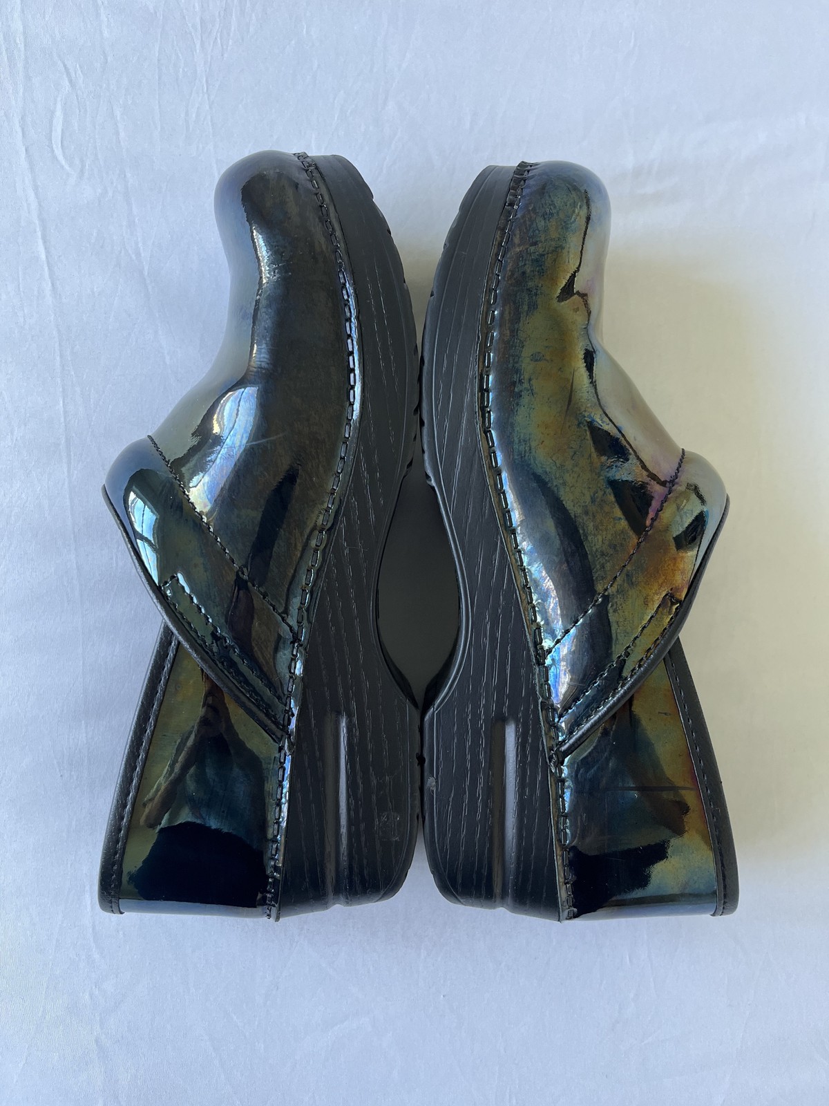 Dansko Professional Petrol Patent Leather Clogs – Size 39