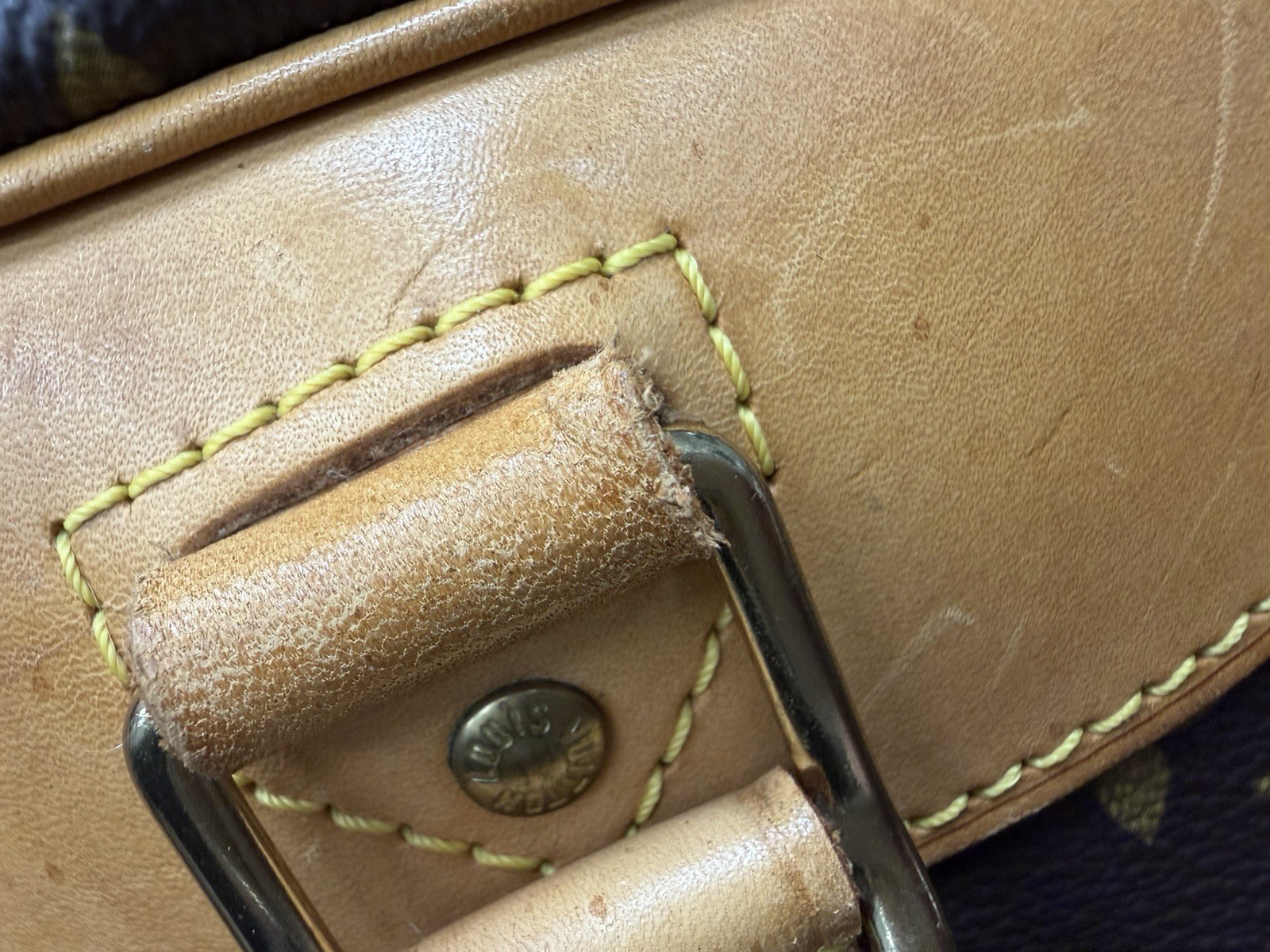 Louis Vuitton Alize 24 Heures Bag In Brown Monogram Coated Canvas Vintage 1998 S