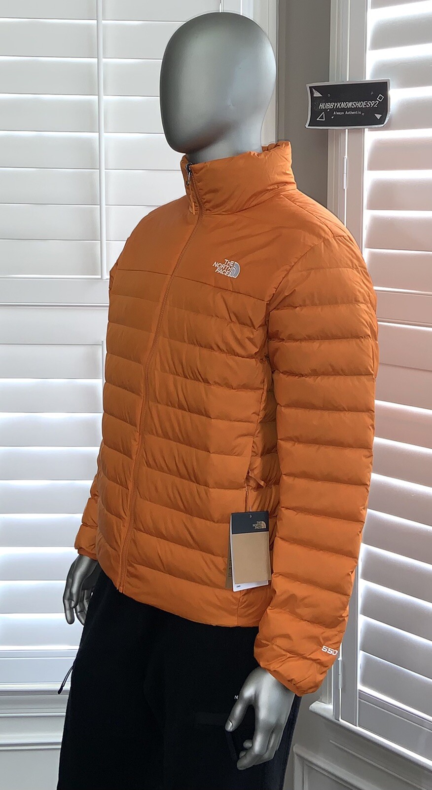 The North Face Mens Minoqua Insulated 550-Down FZ Puffer Jacket DSRT Orange NWT