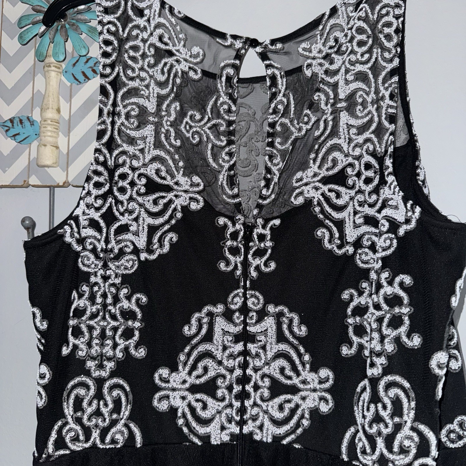 Speechless Black Embroidered High Low Formal Dress, Size 15 (Juniors)